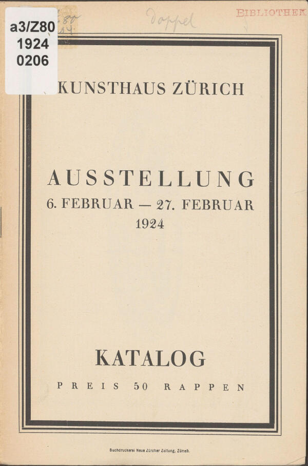 A Heinrich Pellegrini Ernst Georg Rüegg Emy Fenner Karl Hosch